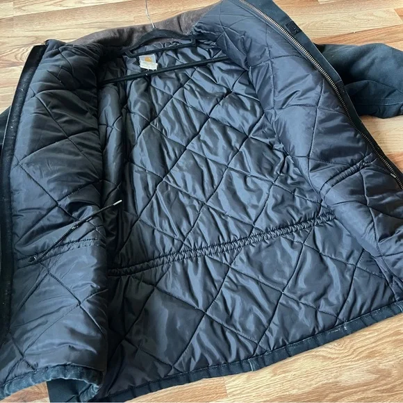Vintage Carhartt Barn Chore Coat Size XL Black